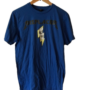 Displaced blue T-shirt. Men’s medium. Unisex.